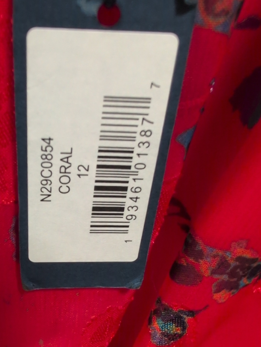 Marchesa Red Floral Sleeveless Midi Dress with Navy Floral Print Luxury - Picture 4 of 8